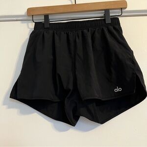 ALO Yoga Women's Athletic Black Shorts running built in brief women’s XS